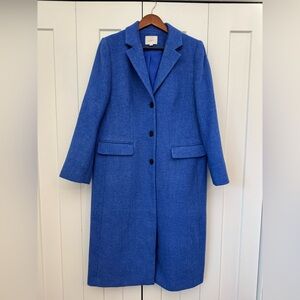 LOFT Blue Wool Blend Coat